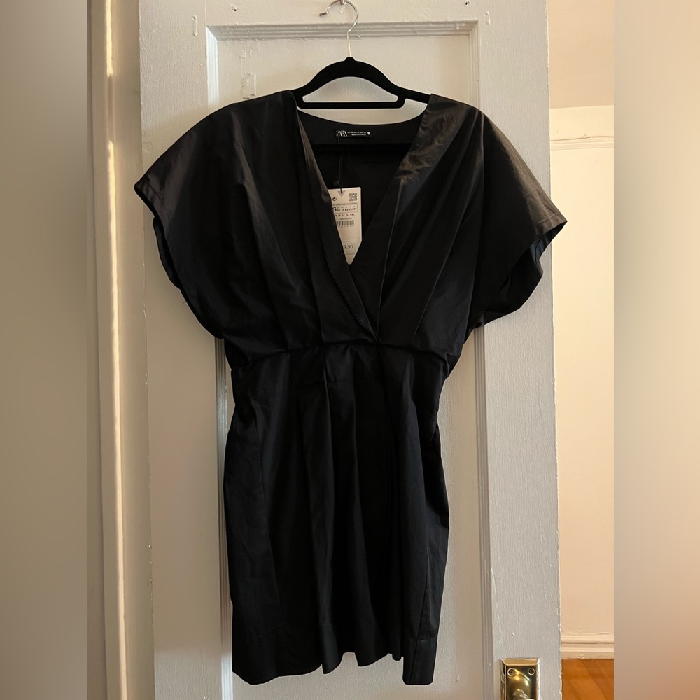 NWT Zara Black Midi Dress
